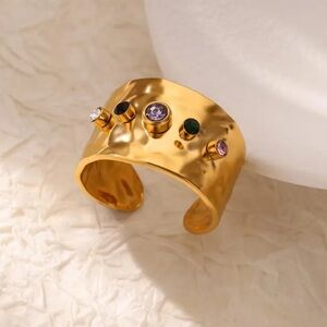 Elegant Gold Multi-Stone Ring